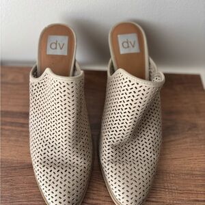 DV by Dolce Vita Cream Perforated Mules